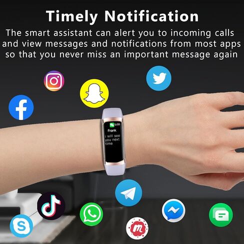 Fitness Tracker, 1.10'' AMOLED Touch Color Screen Men's and Women's Smartwatch, 24/7 Blood Oxygen Heart Rate Sleep Monitor, IP68 Waterproof Smartwatch, Step Calorie Counter, Pedometer in Saudi Arabia