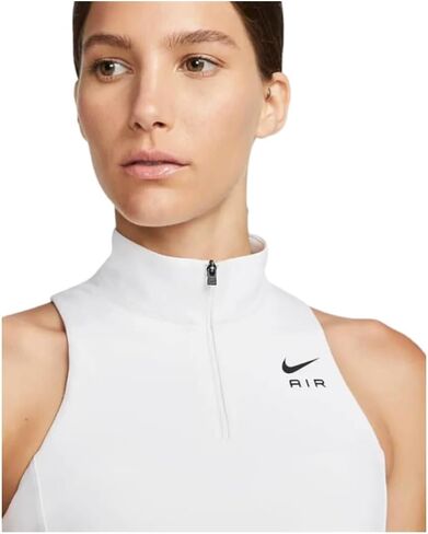 Nike Air Swoosh 1/2-Zip Women's Medium-Support 1-Piece Pad Sports Bra (as1, Alpha, s, Regular, Regular, White White Black) in Saudi Arabia