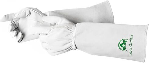 Thorn Resistant Leather Gardening Gloves for Men & Women – Long Gauntlet Rose Pruning Gloves with Forearm Protection for Pruning and Yard Work (2XL) in Kuwait