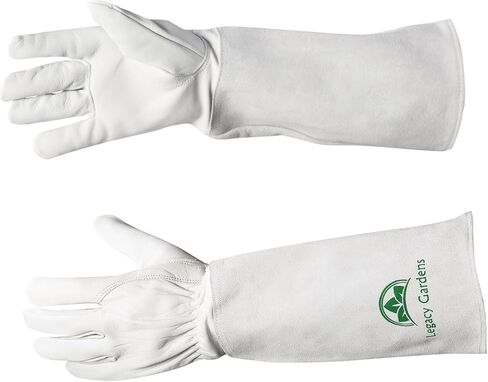 Thorn Resistant Leather Gardening Gloves for Men & Women – Long Gauntlet Rose Pruning Gloves with Forearm Protection for Pruning and Yard Work (2XL) in Kuwait