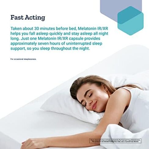 Life Extension Melatonin IR/XR، 1.5 مجم، تركيبة فورية وممتدة لدعم النوم الأمثل، إيقاعات يومية صحية، دفاع خلوي، خالي من الغلوتين، غير معدل وراثيًا، 2 × 60 كبسولة in Saudi Arabia