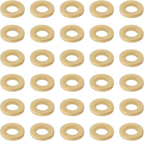 eMagTech 50PCS M1.0 Miniature Brass Washers, Flat Copper Sealing Washers Copper Brass Flat Gaskets Fixing Rings Hardware Fittings in Saudi Arabia