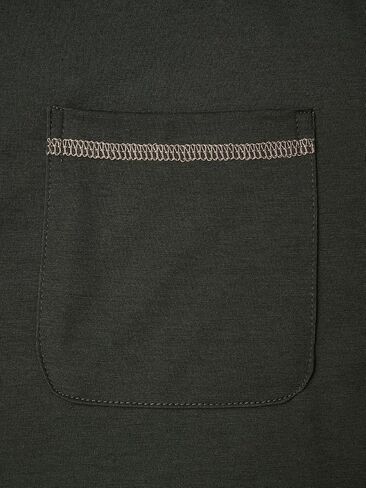 Hardaddy Men's Contrast Color Henley T-Shirt Long Sleeve Classic Henley Shirt Buttons Crewneck Pullover Top with Pocket in Kuwait