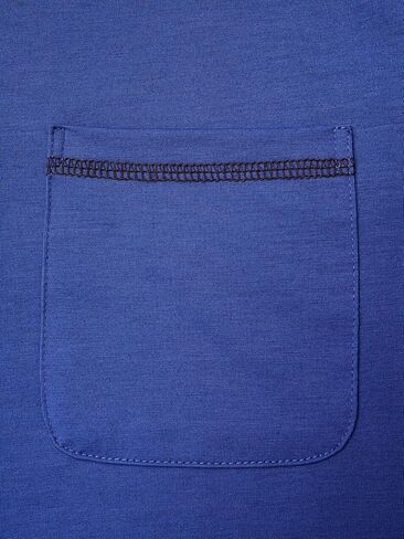 Hardaddy Men's Contrast Color Henley T-Shirt Long Sleeve Classic Henley Shirt Buttons Crewneck Pullover Top with Pocket in Kuwait