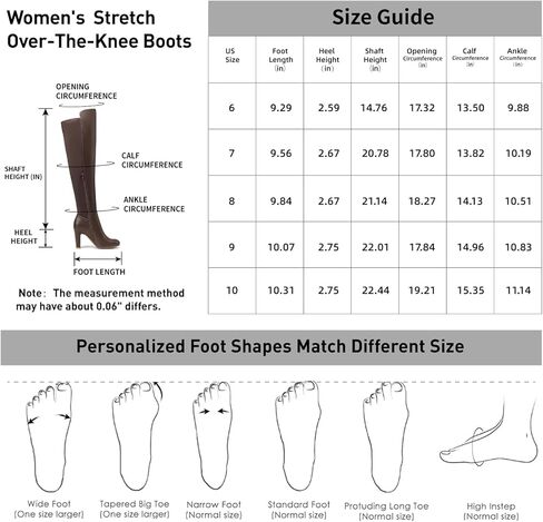 SelenePair Women's Over The Knee Boots Stretch Thigh High Block Mid Heel Boot Fashion Side Zip Winter Boots in Kuwait
