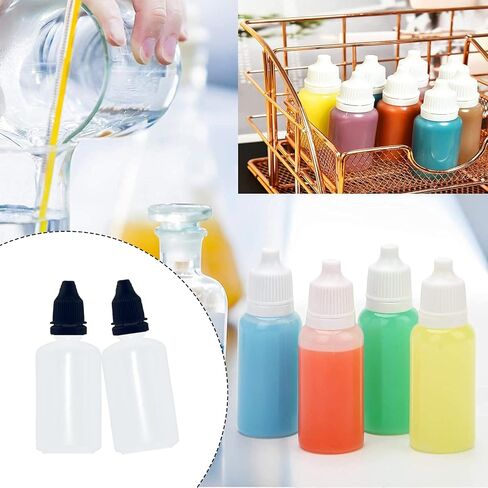 Plastic Dropper Bottles, 50ml/1.7 oz Empty Squeezable Dropper Bottle with Black Cap, Pack of 4 in Saudi Arabia