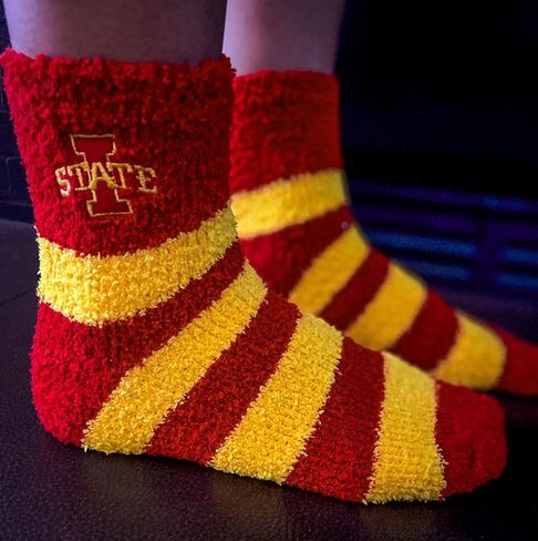 Iowa State Cyclones Officially Licensed NCAA Fuzzy Slipper Socks in Saudi Arabia