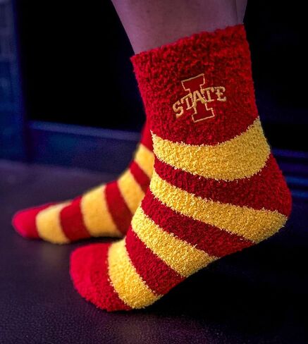 Iowa State Cyclones Officially Licensed NCAA Fuzzy Slipper Socks in Saudi Arabia