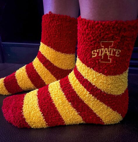 Iowa State Cyclones Officially Licensed NCAA Fuzzy Slipper Socks in Saudi Arabia