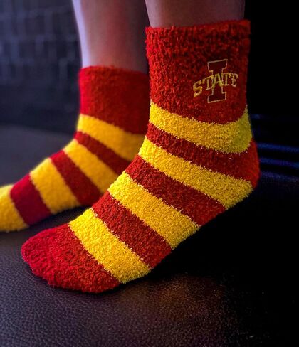 Iowa State Cyclones Officially Licensed NCAA Fuzzy Slipper Socks in Saudi Arabia