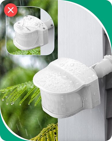 EDISHINE 240 Degree Motion Sensor, Automatic Dusk to Dawn, 120V AC Motion PIR Sensor, Adjustable Delay Time & Detection Range, Replacement Motion Security Floodlight Sensor, Black, UL Listed in Kuwait