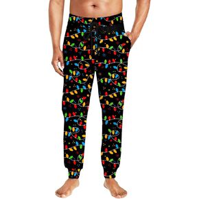 Deerose Mens Thanksgiving Pajama Pants Drawstring Elastic Waist Jogger Pants with Pockets