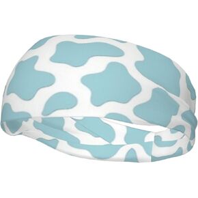 Cute Cow Print Workout Headbands for Women Men Cow Sport Headbands Stretch Sweatbands for Sport Yoga Running