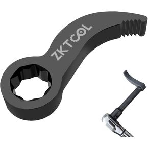 ZKTOOL Pry Bar Wrench Adaptor Head 1/2" D 8pt (Square) Profile,Crowbar Adapter Head Tools, Adjustable Angle Head Pry Bar Fits 3/8"Ratchet, Pry Bar Wrench Adaptor Head for Tight Spaces,