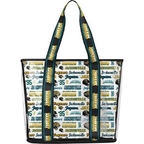 FOCO NFL Team Logo Repeat Retro Print Clear Tote Bag
