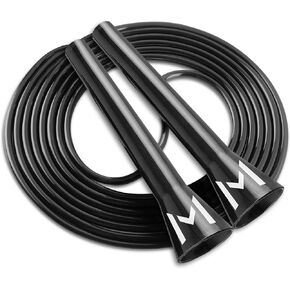 Motivated Mindset Jump Rope for Exercise, Speed, and Endurance Training | Aerobic Training at Home or Outdoors | 5.5" Handles - Skipping Rope for Kids and Adults | Adjustable Travel Bag Included