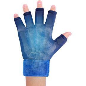 Finger Arthritis Compression Hand Ice Pack Gloves for Pain Relief, Blue Adjustable Wrist Ice Pack for Hot & Cold Therapies, Reusable Ice Glove, Gel Finger Ice Pack Sleeve for Tendinitis, Carpal Tunnel