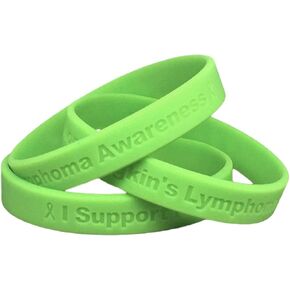 (25) I Support Non-Hodgkin's Lymphoma Awareness Bracelets 100% Medical Grade Silicone - Latex and Toxin Free - 25 Bracelets - Show Your Support For Non-Hodgkin's Lymphoma Awareness