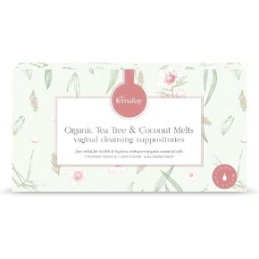 Femallay Organic Tea Tree & Oil Vaginal Cleansing Suppositories for Hygiene, 100% Natural Melts for Feminine Care, Great for Dryness and More, 7 Individually-Sealed Melts + 1 Applicator