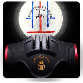 Original Premium Birdie Liner T-putt Golf Putting Alignment | Enhance Putting Accuracy & Confidence | Perfect Tool for All Golfers |Gift Box Including 3 Color Marker Pens | Patent Pending.