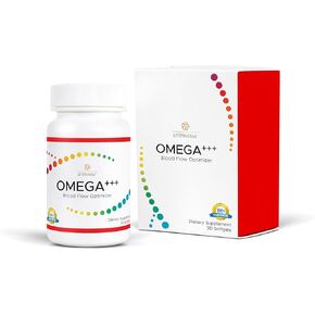 Omega +++ Supplement for Men and Women: Premium Fish Oil DHA EPA Omega 3, Omega 3 EFA 369 in Cold-Pressed Formulation. Non-GMO, Gluten-Free, and Third-Party Tested for Prime Quality (30 Count)