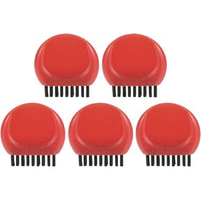 PATIKIL Pocket Golf Club Groove Brush, 5 Pack Mini Golf Club Groove Cleaner for Cleaning Golf Heads Golf Ball Shoes, Red