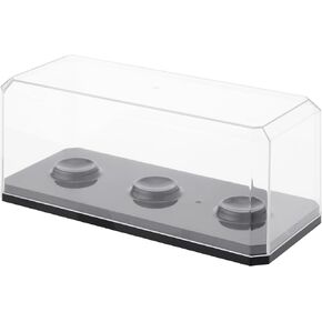 Pioneer Plastics 143C3GOLF-BC-UV Clear Plastic 3 Golf Ball Display Case with Clear Base (UV Resistant), 6.125" W x 2.625" D x 2.25" H