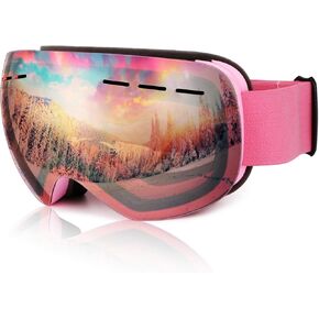 Ski Goggles Frameless Anti-Fog Windproof OTG Design Snowboard Goggles UV400 Block Eyes Protect Lens Adult Youth