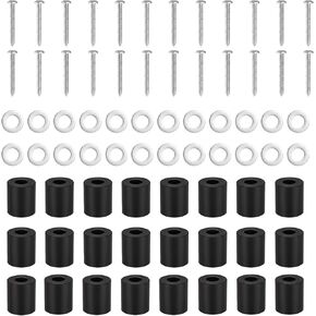 24 Set Pegboard Mounting Kit, Wall Spacers Hardware Kit, Peg Boards Installation Accessories, Pegboard Spacer Kit Includes Screws Spacers and Washers for 1/4 Inch Pegboard