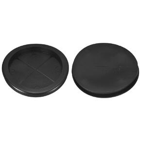 uxcell 2Pcs Rubber Grommets 3-4/8" (90mm) Drill Hole, 3-1/4" (81mm) ID Single Sided Hole Plugs Ring Gasket for Firewall Cable Wire Protecting, Black