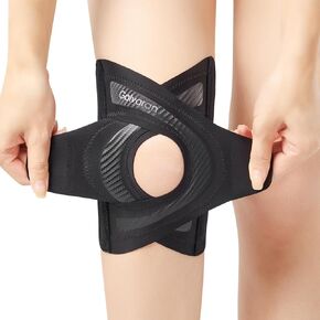 Galvaran Knee Brace for Women & Men, Relief Recovery Meniscus Tear, Arthritis Pain, ACL & MCL, Knee with Side Stabilizers，Adjustable Knee Support (Nude Pink, Large)