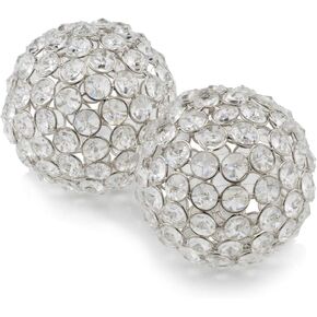 Modern Day Accents 3478 4 in. Facetas Cristal Sphere - Set of 2