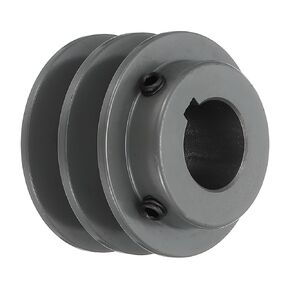uxcell 2AK25-1 V-Belt Sheave 1"Bore 2.5"OD Double Groove Web Sheave Bored-to-Size Sheave, Cast Iron, Belt Section for 4L or A Belt