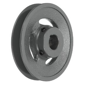 uxcell BK52-3/4 V-Belt Sheave 3/4 "Bore 4.95" OD Single Groove Web Sheave بالملل إلى الحجم، الحديد الزهر، قسم الحزام لحزام 3L أو B