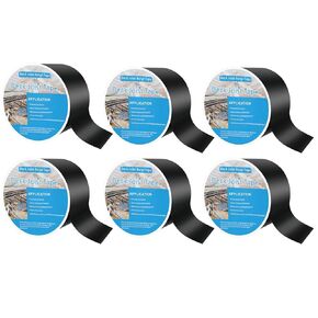 FAHKNS 6 Pack 4" x 50' Deck Joist Tape, Weather Resistance Self-Adhesive Flashing Joist Tape, Waterproof Butyl Joist Tape for Protect Wood Joists and Beams