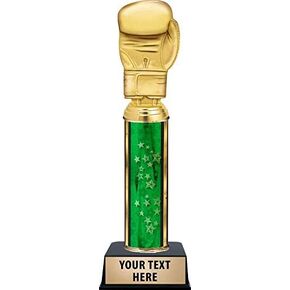 Boxing Trophy, Personalized Green Boxing Glove Boxing Trophies, Boxing Awards Prime