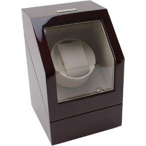 Heiden Battery Powered Single Watch Winder in Black Leather