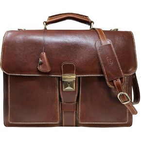 حقيبة ماسنجر جلدية من فلوتو نوفيلا (بني التبغ) in Kuwait