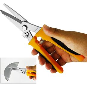 8" Aviation Tin Snips for cutting metal sheet,Heavy Duty Scissors with Safety Lock,Metal Snips cut wires,cardboard,branches,light metal,plastic zip ties,Fabric