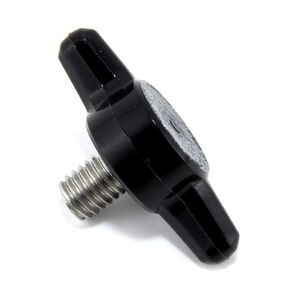 #10-32 x 1/4" Thumb Screw Stainless Steel - Black Tee Wing Plastic Knob - Fine Thread Thumbscrew - Length: 0.250" - Proudly Built in USA - Package of (4)