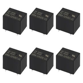 Baomain Mini PCB Power Relay 5 Pins SPDT 12VDC 20A/14VDC 20A/125VAC PCB Mount Electric Relay for Home Appliances SRA-12VDC-CL Pack of 20