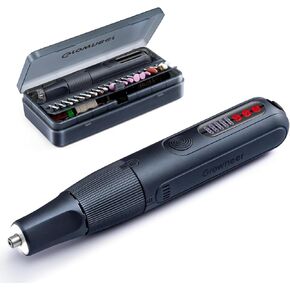 GROWNEER Mini Cordless Rotary Tool Kit, 8V Rechargeable Rotary Tool, 5 Speeds, 117 In 1 Multi-Purpose Power Rotary Tool with Lights for Polishing, Sanding, Drilling, Engraving, DIY Crafts, Pet Nails