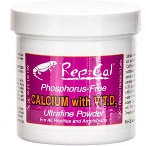 Rep-Cal SRP00200 Phosphorous-Free Calcium Ultrafine Powder Reptile/Amphibian Supplement with Vitamin D3