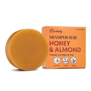 Honey & Almond Shampoo Bar - Sulfate-Free, Moisturizing & Nourishing, Zero Waste, Natural, Clean Vegan, Suitable for All Hair Types - 3.2oz (90 g)
