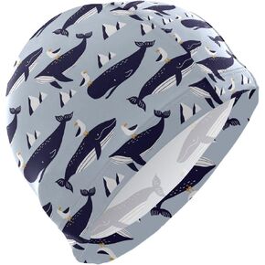 Swimming Cap Unisex Adult Swim Cap for Men Women Polyester Funny Animal Pattern