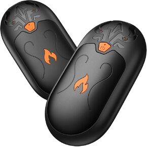 8000mAh Rechargeable Hand Warmers 2 Pack, 24Hrs Long Heating Electric Hand Warmers, Magnetic Portable Handwarmers with 3 Heat Settings, Gifts for Men, Women, Camping, Hunting, Golf, Football