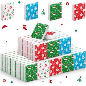 120 Pack Winter Party Pocket Tissue Bulk Winter Holiday Pocket Facial Tissue Winter Snowflake Snowman Tissue Small Pocket Pack for Winter Theme Stocking Stuffers Party Favors(Snowflake)