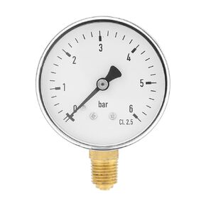 1/4 NPT Air Hydraulic Pressure Gauge 0-6 bar Side Mount Manometer