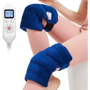 AOBOCO Knee Heating Pad for Knee Pain - 2PCS Electric Heated Knee Brace Wrap for Joint Arthritis Pain Relief, 20s Fast Heating Knee Warmers 86-158℉ Adjustable Temperature Auto Off