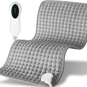Heating Pad for Back Pain Relief,for Neck and Shoulders and Back,Heating Pad for Period Cramps,Suitable for Christmas Gifts for Women,Girlfriends,Dads,Moms (Grey Classic, 12 * 24in)